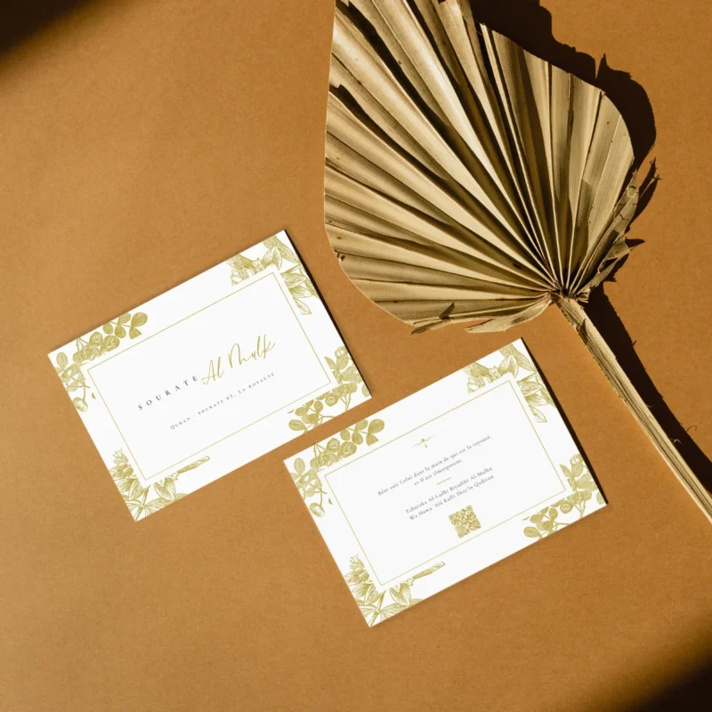 Une carte de la sourate Al-Mulk du support d'apprentissage - M&Heaven