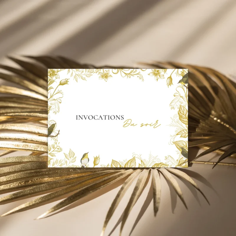 Cartes d'invocations/duas du soir, support d'apprentissage spirituel M&Heaven