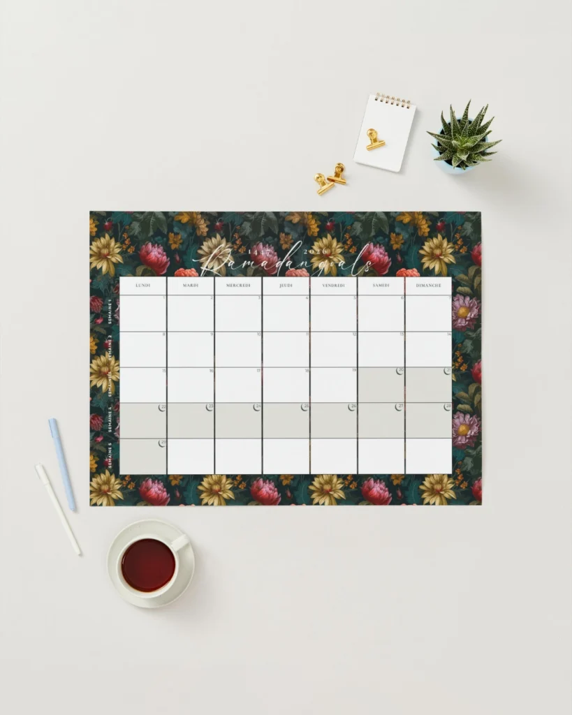 Planners et calendriers hégiriens M&Heaven - organisation raffinée et empreinte spirituelle.