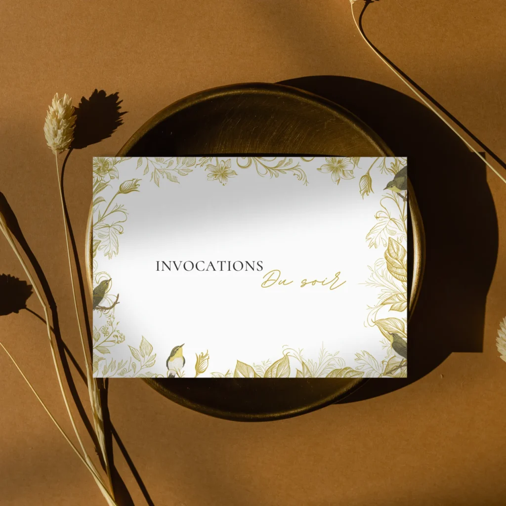 Cartes d'invocations/duas du soir, support d'apprentissage spirituel M&Heaven