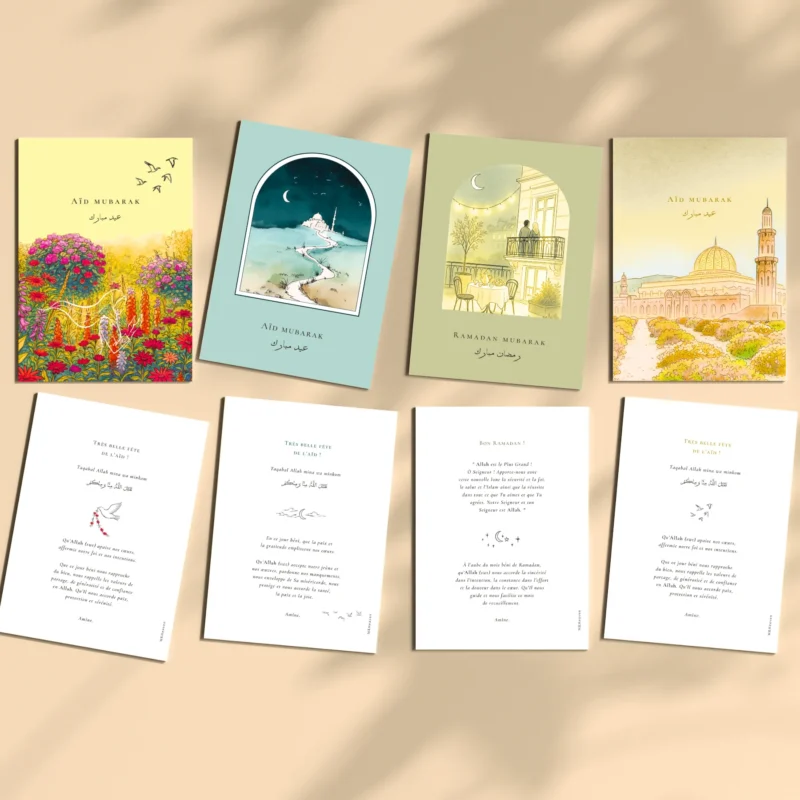 Aperçu du lot de cartes de vœux Aïd et Ramadan – sélection Éclat - M&Heaven