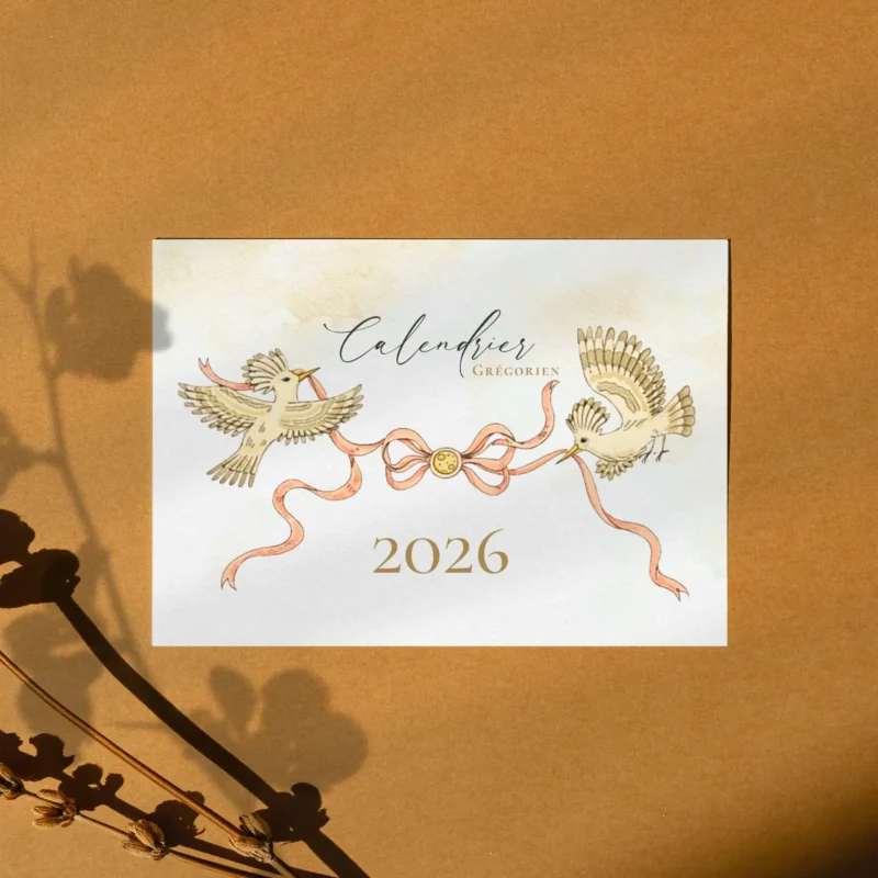 Mockup de la couverture du calendrier grégorien - Univers tendre