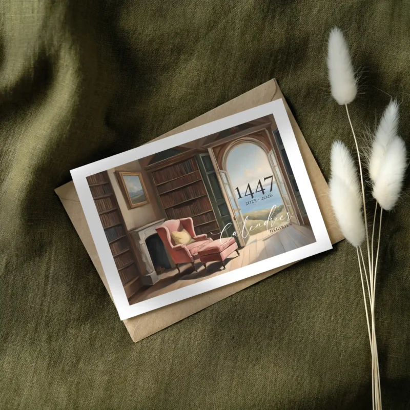 Couverture du calendrier hégirien 1447 M&Heaven - univers bucolique