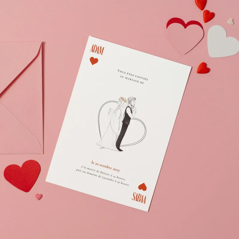 Faire-part de mariage Le grand Jeu – Personnalisable