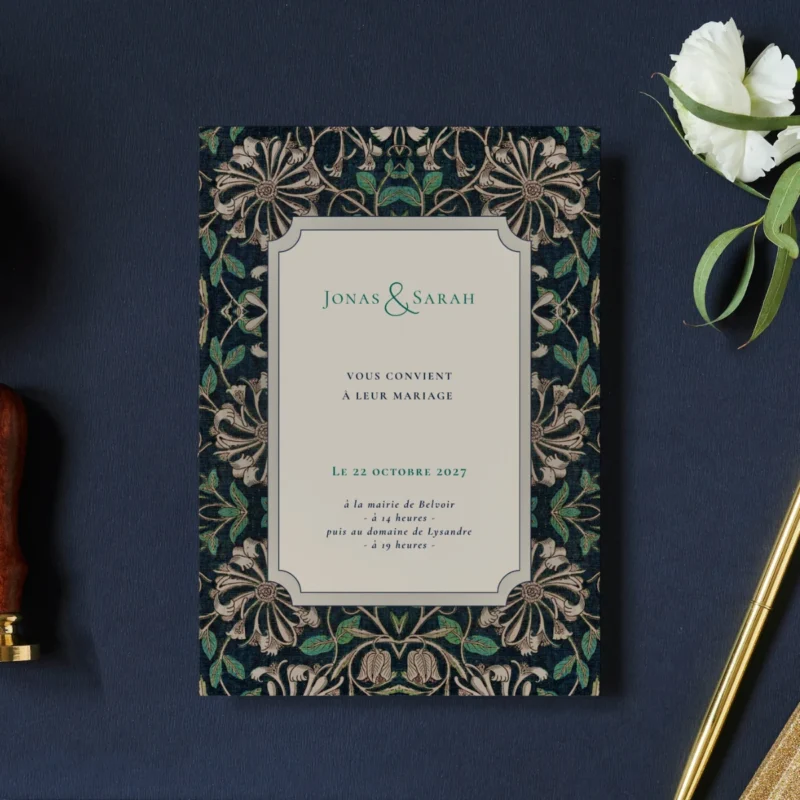 Faire-part de mariage Art Nouveau – Personnalisable