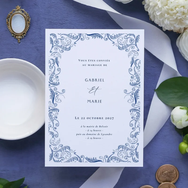 Faire-part de mariage Azur – M&Heaven