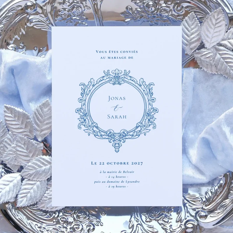 Faire-part de mariage Bleu Roi – M&Heaven