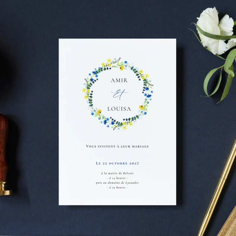 Faire-part de mariage Bleuet – M&Heaven