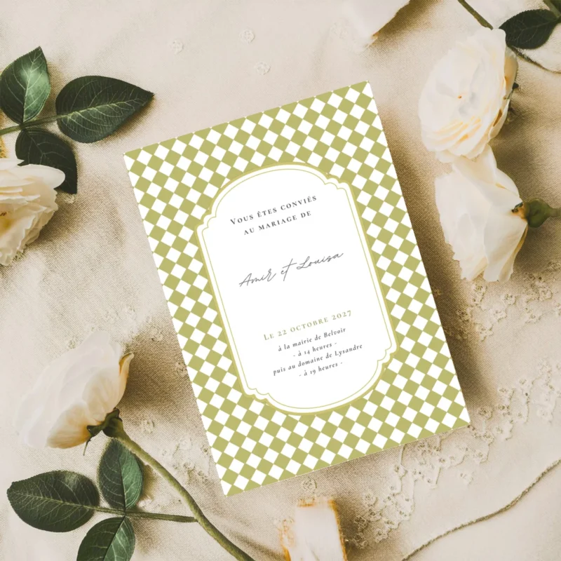 Faire-part de mariage Mosaïque – M&Heaven