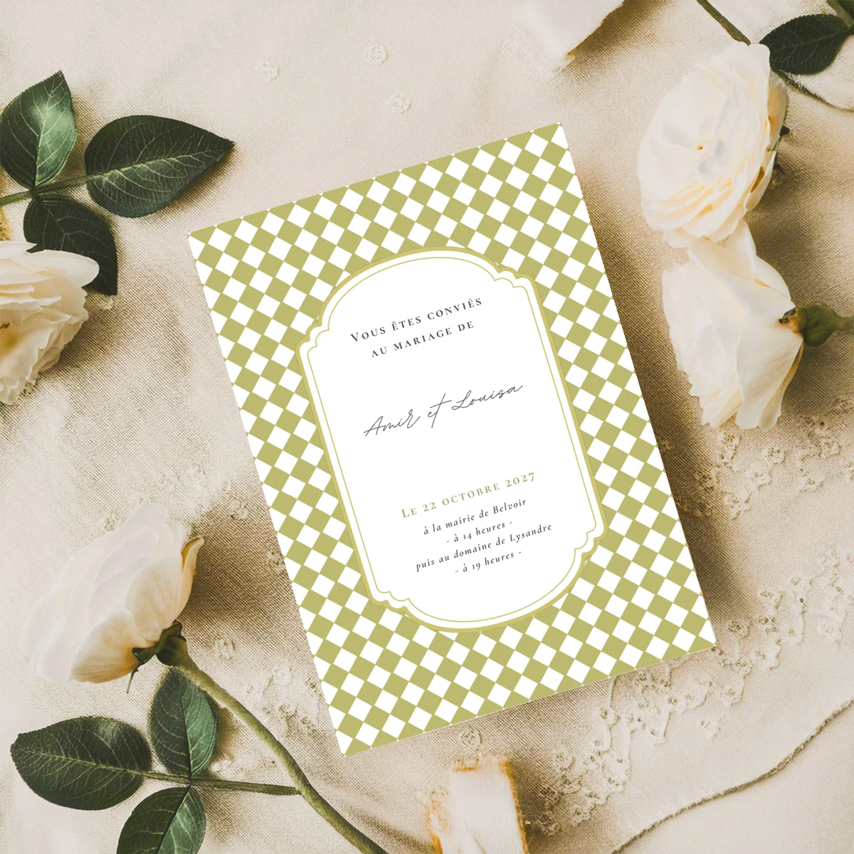 Faire-part de mariage Mosaïque – M&Heaven