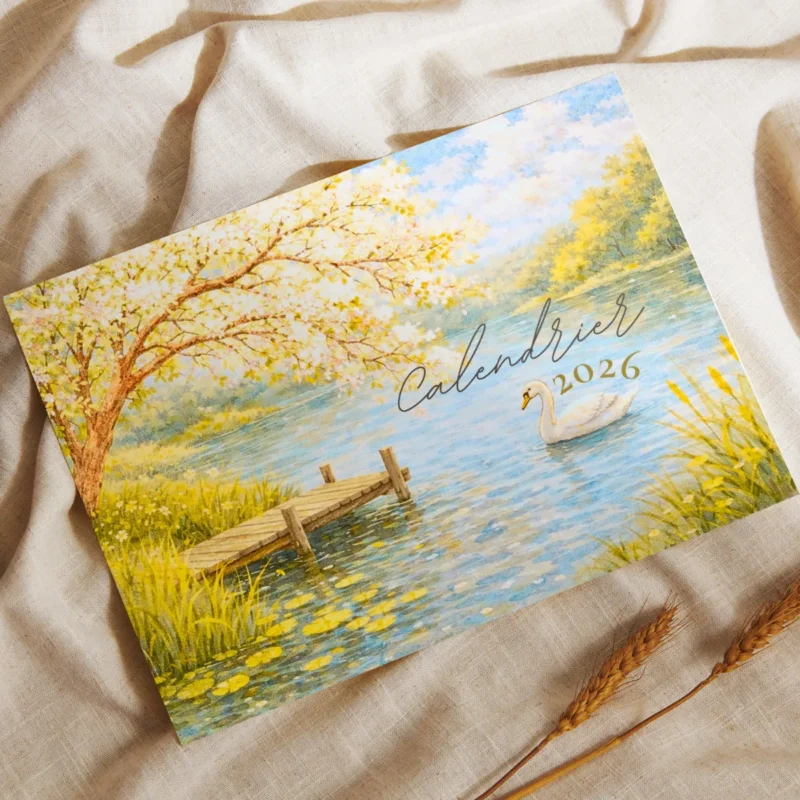 Couverture du calendrier musulman 2026 — univers tendre
